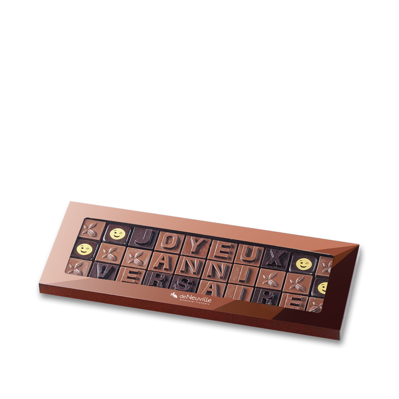 Message chocolat - "Joyeux Anniversaire" Hover