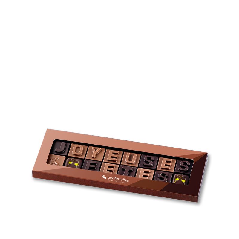 Message chocolat - "Joyeuses fêtes" Hover