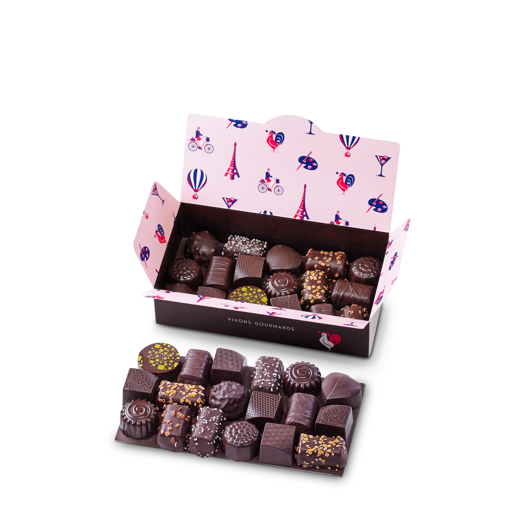 Ballotin 35 chocolats noirs Hover