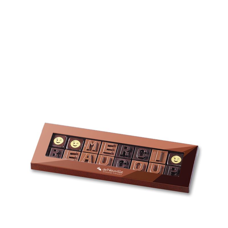 Message chocolat - "Merci Beaucoup" Hover