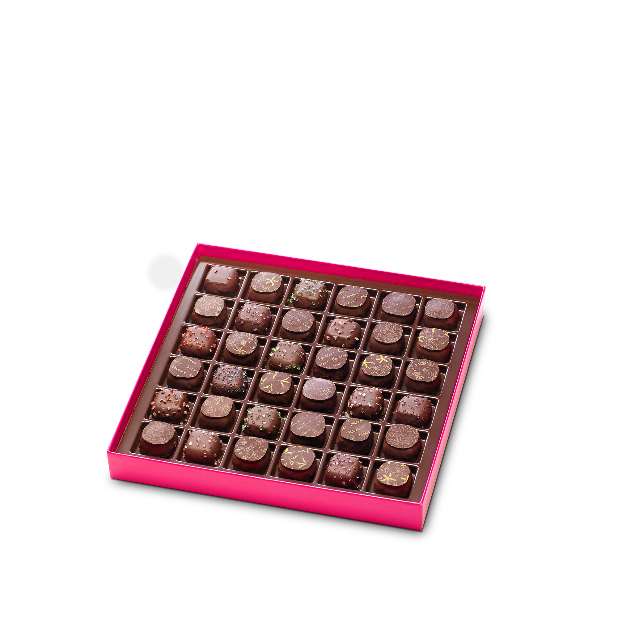 Coffret Initiation 36 chocolats noirs Hover