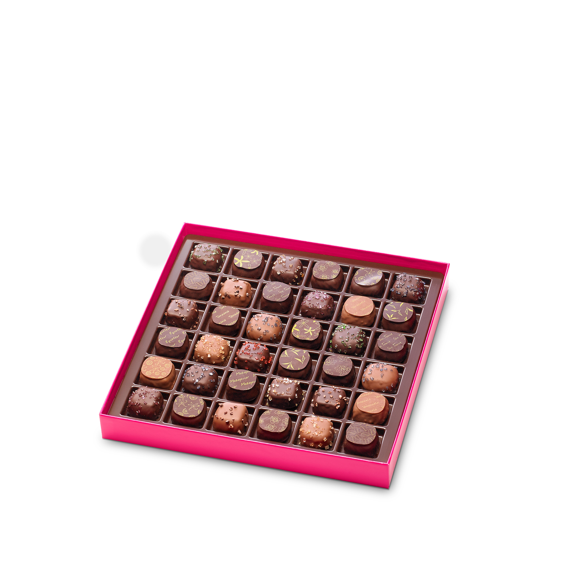 Coffret Initiation 36 chocolats noirs et lait Hover