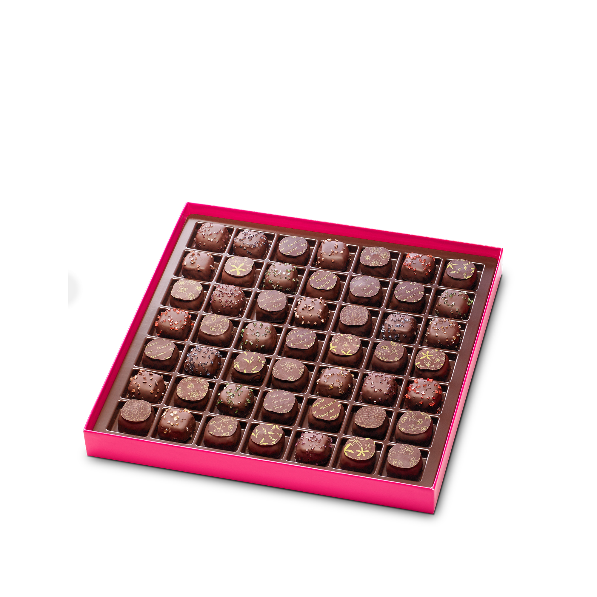 Coffret Initiation 49 chocolats noirs et lait Hover